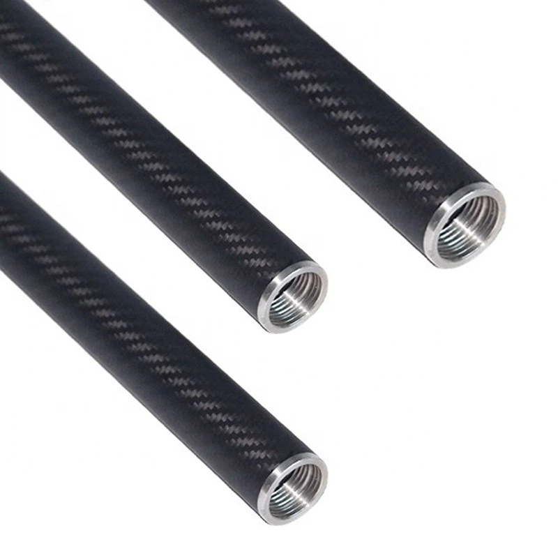 Carbon fiber tube with aluminium parts
