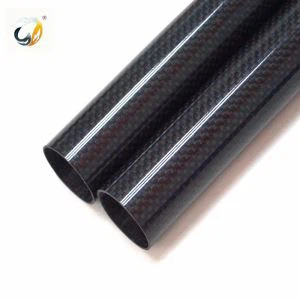 Sijajna ogljikovih vlaken 3K Woven Tube cevi za prodajo